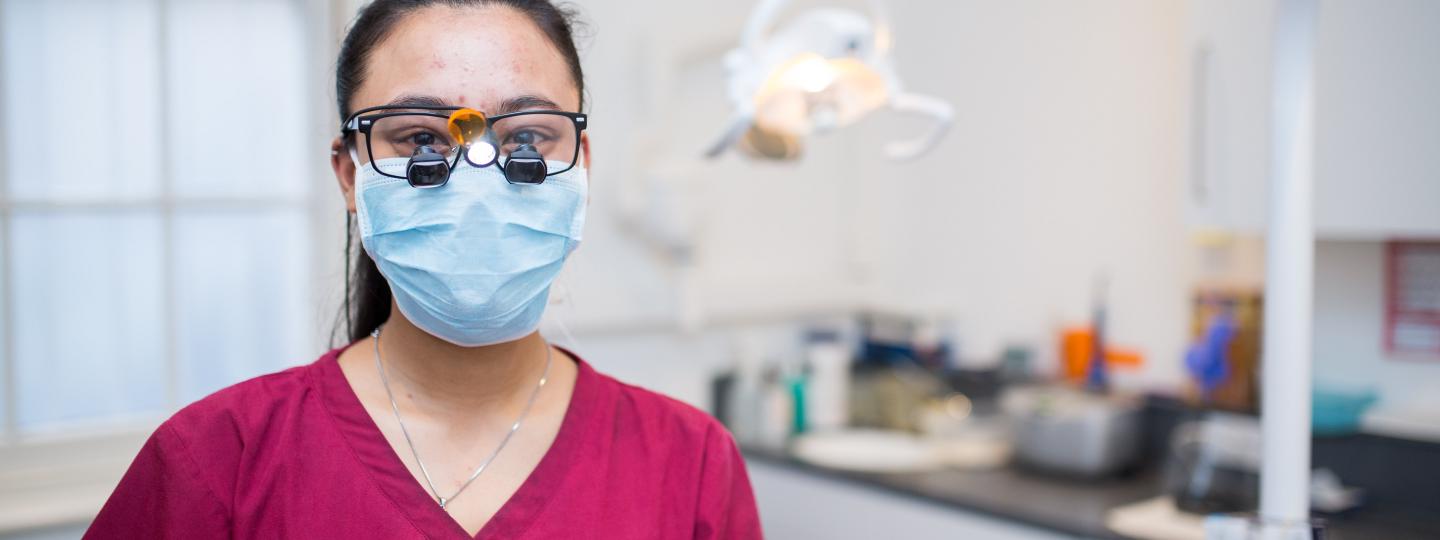 dentist wearing a mask
